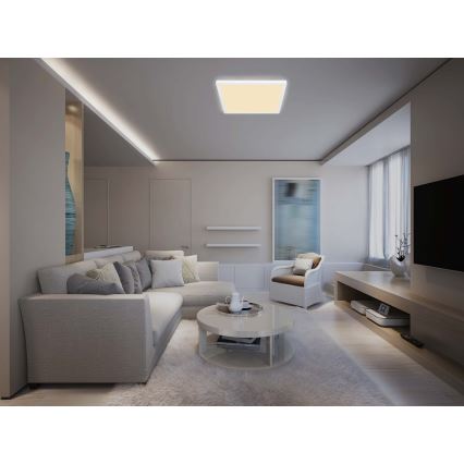Globo - LED ljusreglerad taklampa till badrum LED/24W/230V 42x42 cm IP44 vit