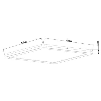 Globo - LED ljusreglerad taklampa till badrum LED/24W/230V 42x42 cm IP44 vit