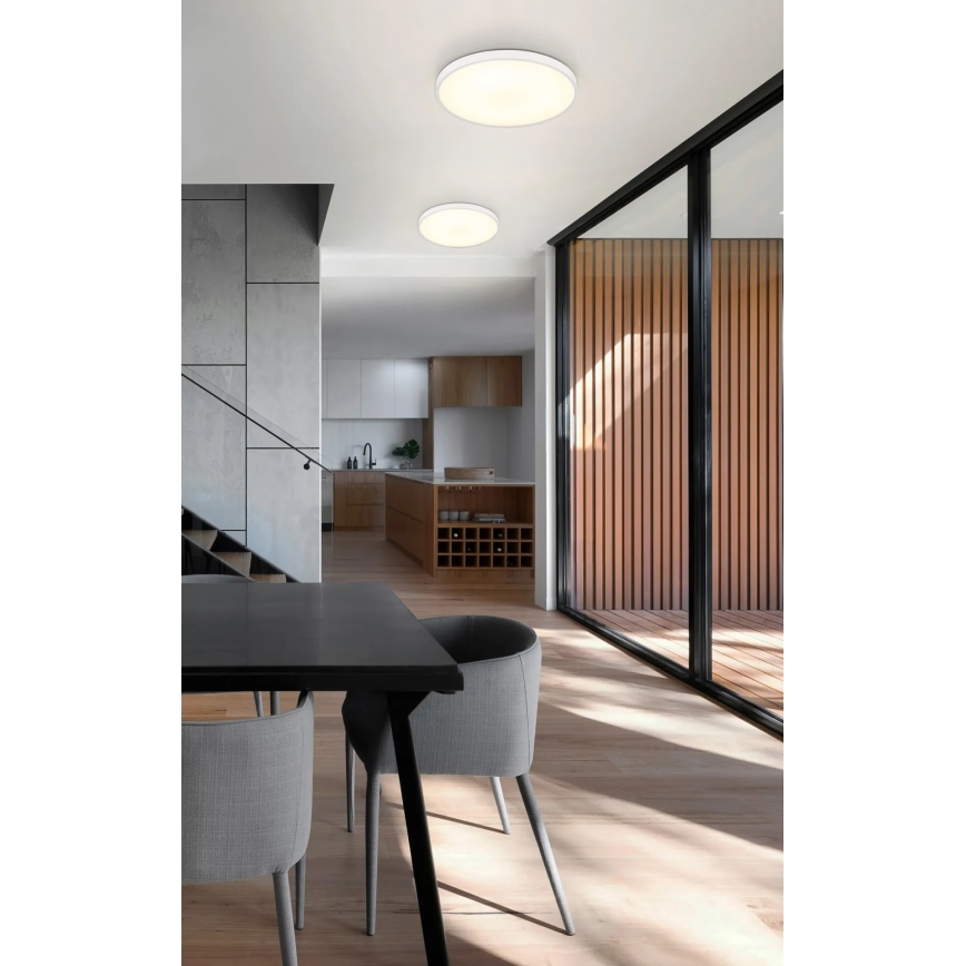 Globo - LED taklampa, 15 W, 230 V, 4000 K, Ø 23 cm, vit