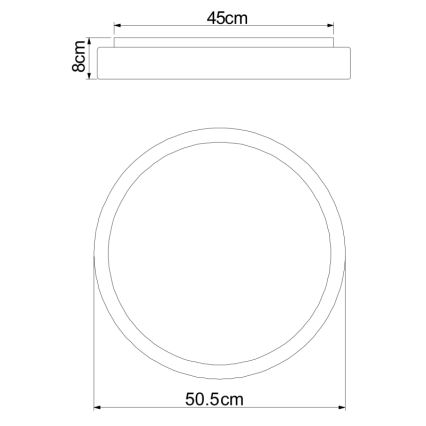 Globo - LED Dimbar taklampa LED/24W/230V + fjärrkontroll
