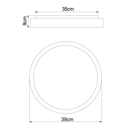Globo - LED dimbar taklampa LED/18W/230V + fjärrkontroll
