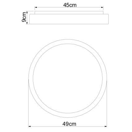 Globo - LED Dimbar taklampa LED/24W/230V + fjärrkontroll