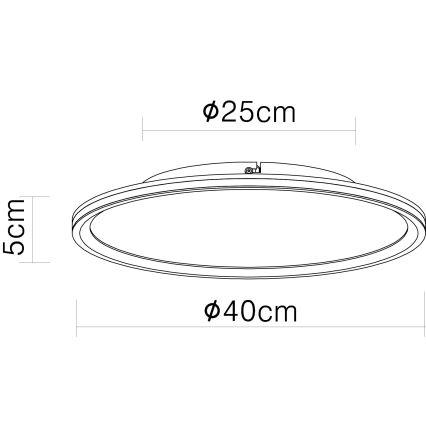 Globo - LED taklampa LED/39W/230V diameter 40 cm