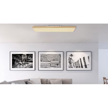 Globo - LED Dimbar taklampa LED/24W/230V 2700-6500K guld + fjärrkontroll