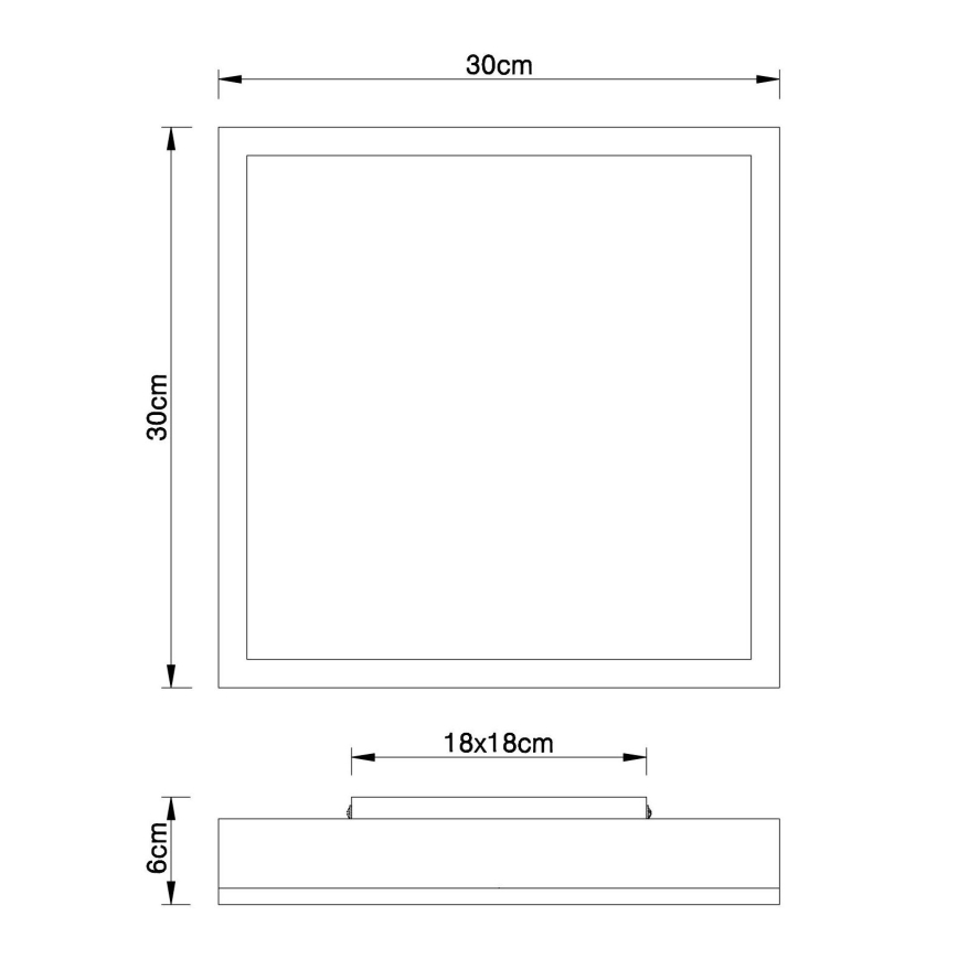Globo - LED taklampa LED/12W/230V 3000K 30x30 cm