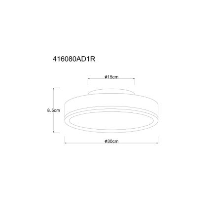 Globo - LED taklampa LED/12W/230V 3000K diameter 30 cm