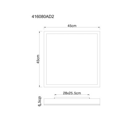 Globo - LED taklampa LED/24W/230V 3000K 45x45 cm