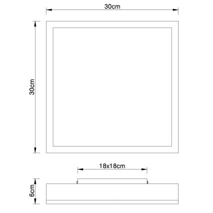 Globo - LED taklampa LED/12W/230V 30x30 cm brun
