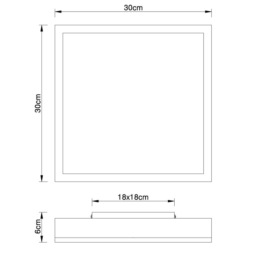 Globo - LED taklampa LED/12W/230V 30x30 cm brun