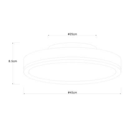 Globo - LED taklampa LED/24W/230V diameter 45 cm brun