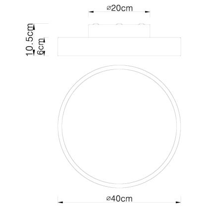 Globo - LED Dimbar taklampa LED/24W/230V 3000-6000K + fjärrkontroll