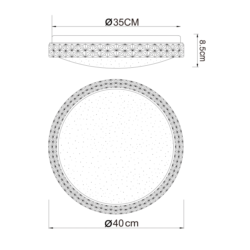 Globo - LED taklampa LED/22W/230V 2700/4200/6500K diameter 40 cm