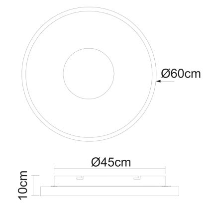 Globo - LED Dimbar taklampa LED/42W/230V 2700-6000K + fjärrkontroll