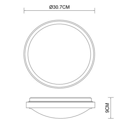 Globo - LED Taklampa  LED/12W/230V 307 mm 3000/4500/6000K
