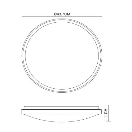 Globo - LED taklampa LED/24W/230V 3000/4500/6000K diameter 43,7 cm