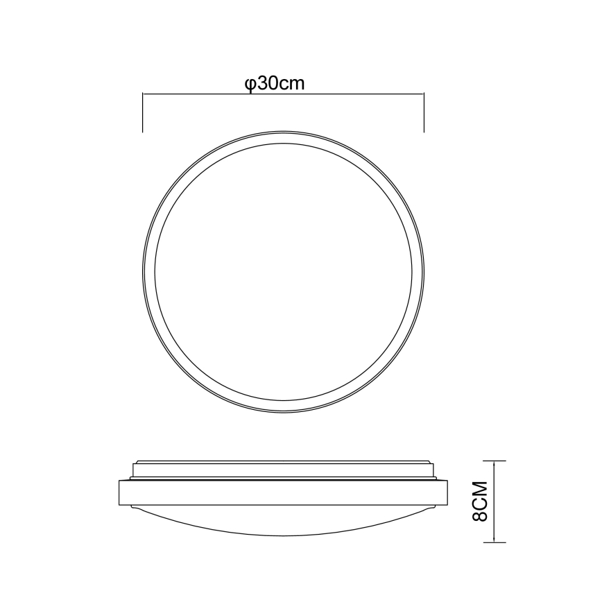 Globo - LED taklampa LED/12W/230V 3000/4500/6000K diameter 30 cm