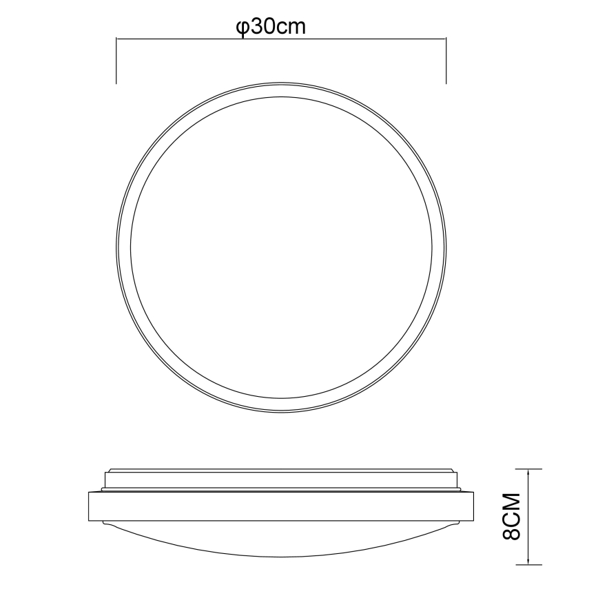 Globo - LED taklampa LED/12W/230V 3000/4500/6000K diameter 30 cm