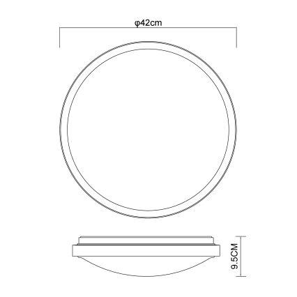 Globo - LED taklampa LED/24W/230V 3000/4500/6000K diameter 42 cm
