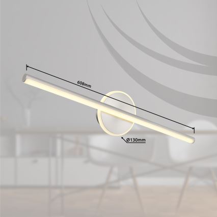 Globo - Badrumsspegel med LED-belysning LED/10W/230V 60,8 cm IP44 skinande krom