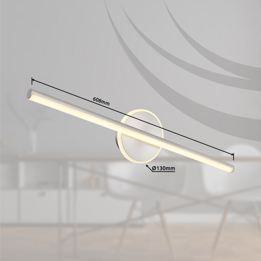 Globo - Badrumsspegel med LED-belysning LED/10W/230V 60,8 cm IP44 skinande krom