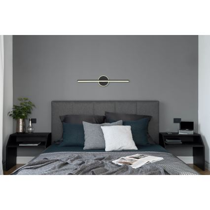 Globo - Badrumsspegel med LED-belysning LED/10W/230V 60,8 cm IP44 svart