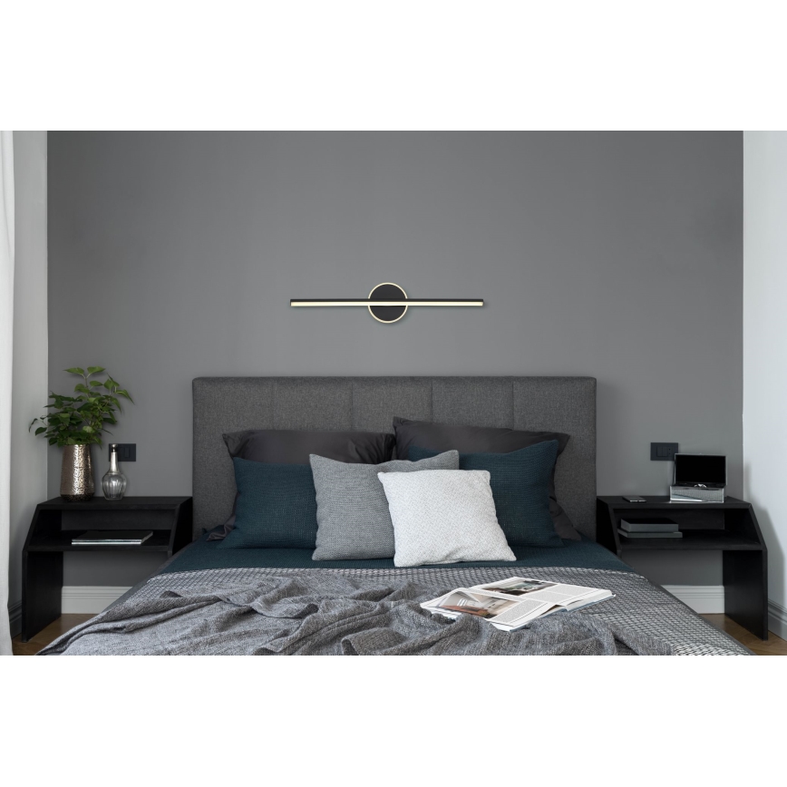 Globo - Badrumsspegel med LED-belysning LED/10W/230V 60,8 cm IP44 svart