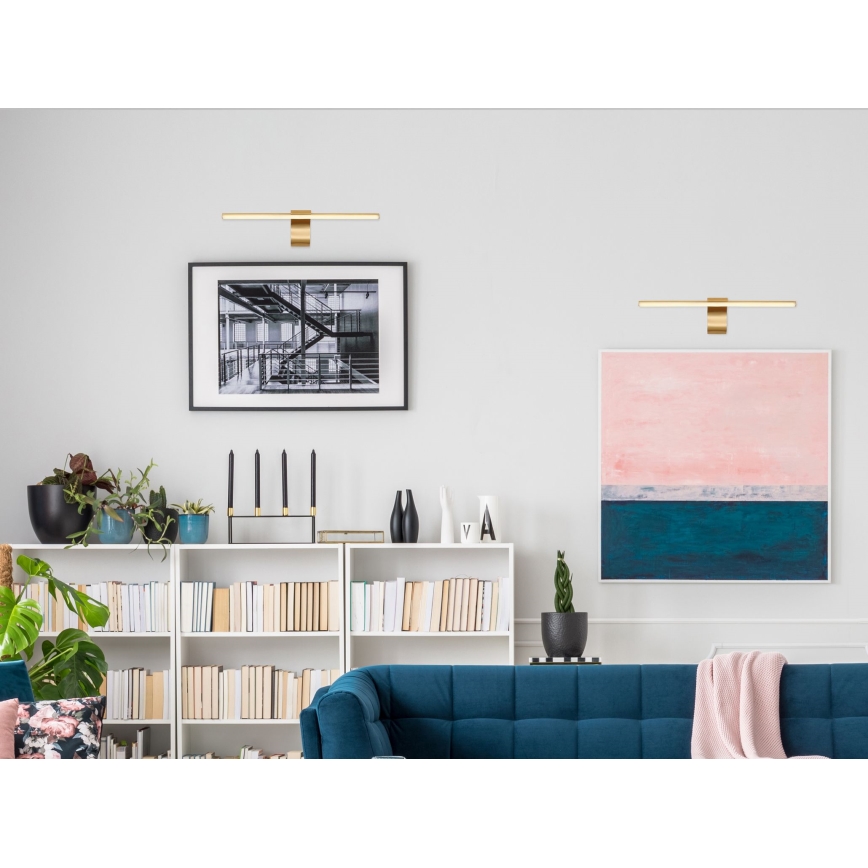 Globo - Badrumsspegel med LED-belysning LED/10W/230V 60,8 cm IP44 guld