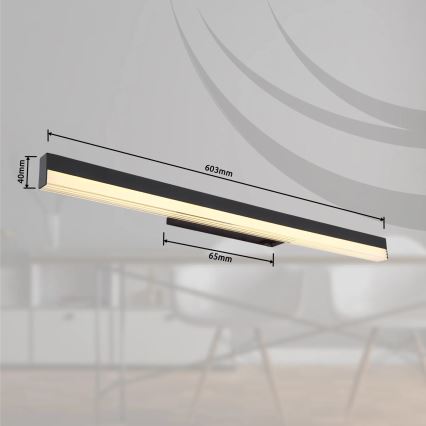 Globo - LED väggbelysning LED/12W/230V 3000/6000K 60 cm svart