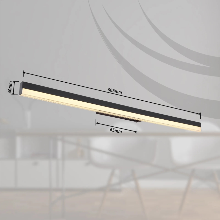 Globo - LED väggbelysning LED/18W/230V 3000/6000K 80 cm svart