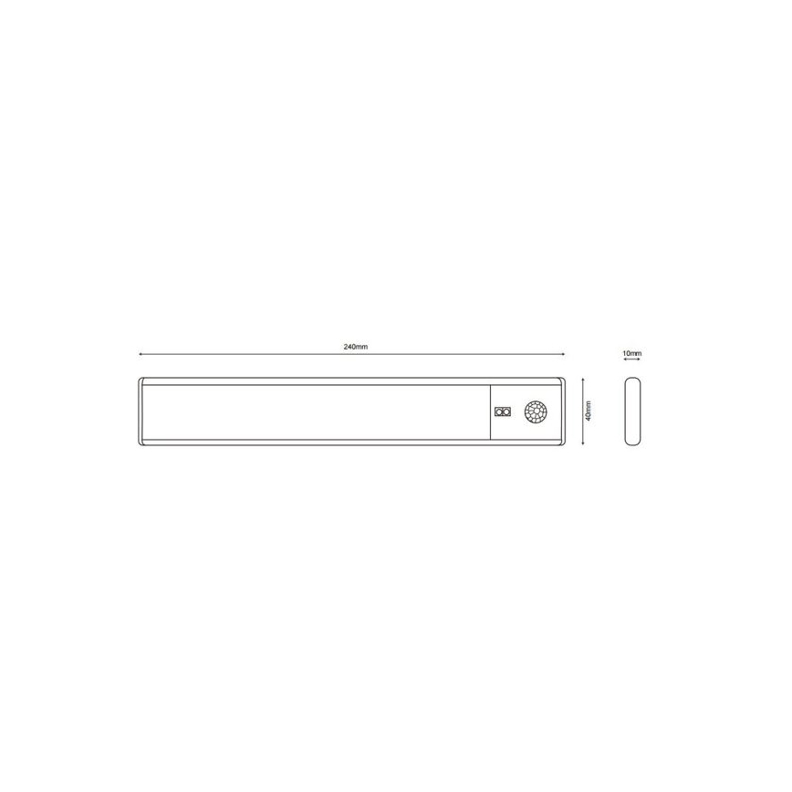 Globo - LED Dimbart uppladdningsbart underskåpsbelysning LED/1,4W/5V 4000K 1100 mAh 24 cm
