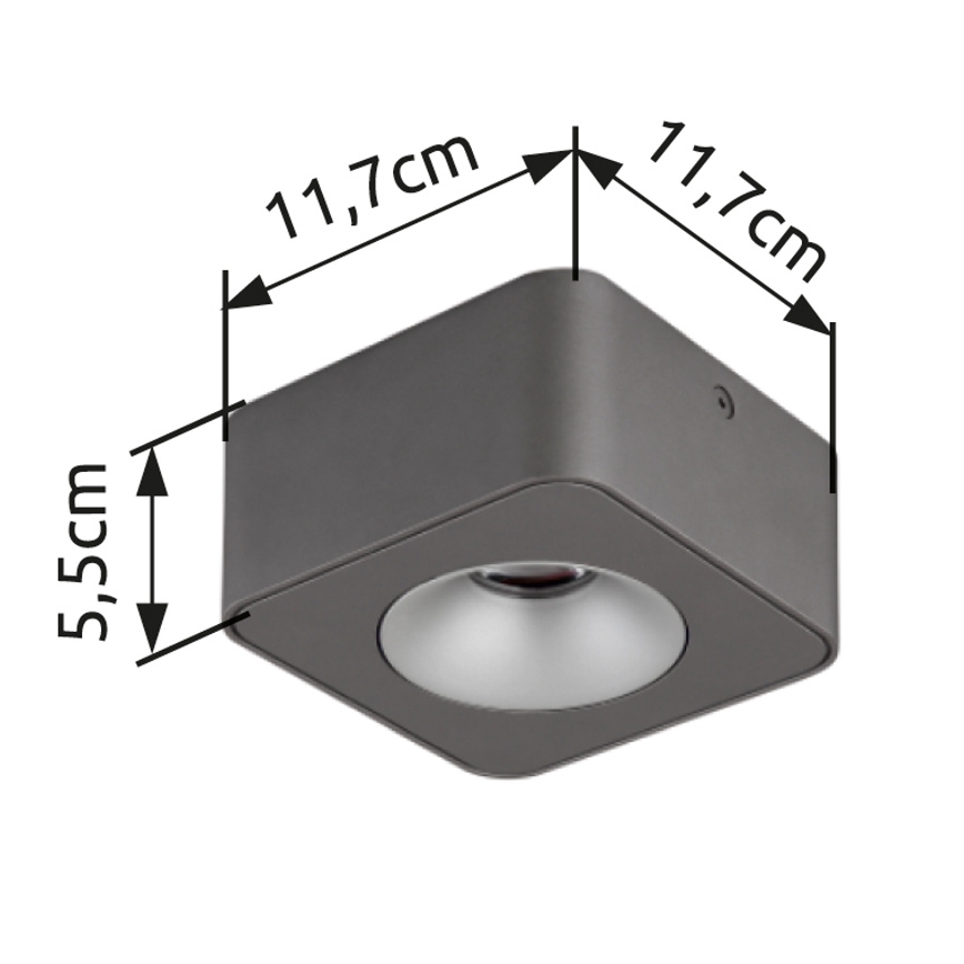 Globo - LED taklampa LED/6,5W/230V 11,7x11,7 cm