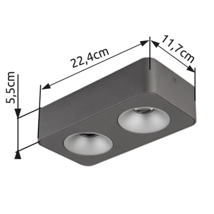 Globo - LED taklampa LED/11W/230V 11,7x22,4 cm