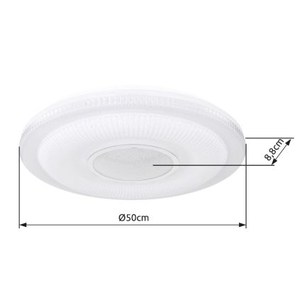 Globo - LED dimbar taklampa LED/30W/230V 3000-6500K Ø 50 cm vit Wi-Fi Tuya + fjärrkontroll