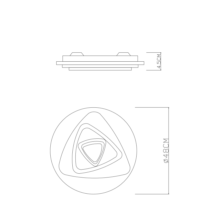 Globo - LED Dimbar taklampa LED/46W/230V 3000-6000K + fjärrkontroll