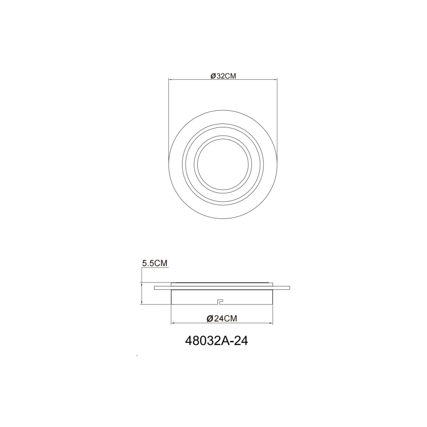 Globo - LED taklampa LED/24W/230V 3000K diameter 32 cm