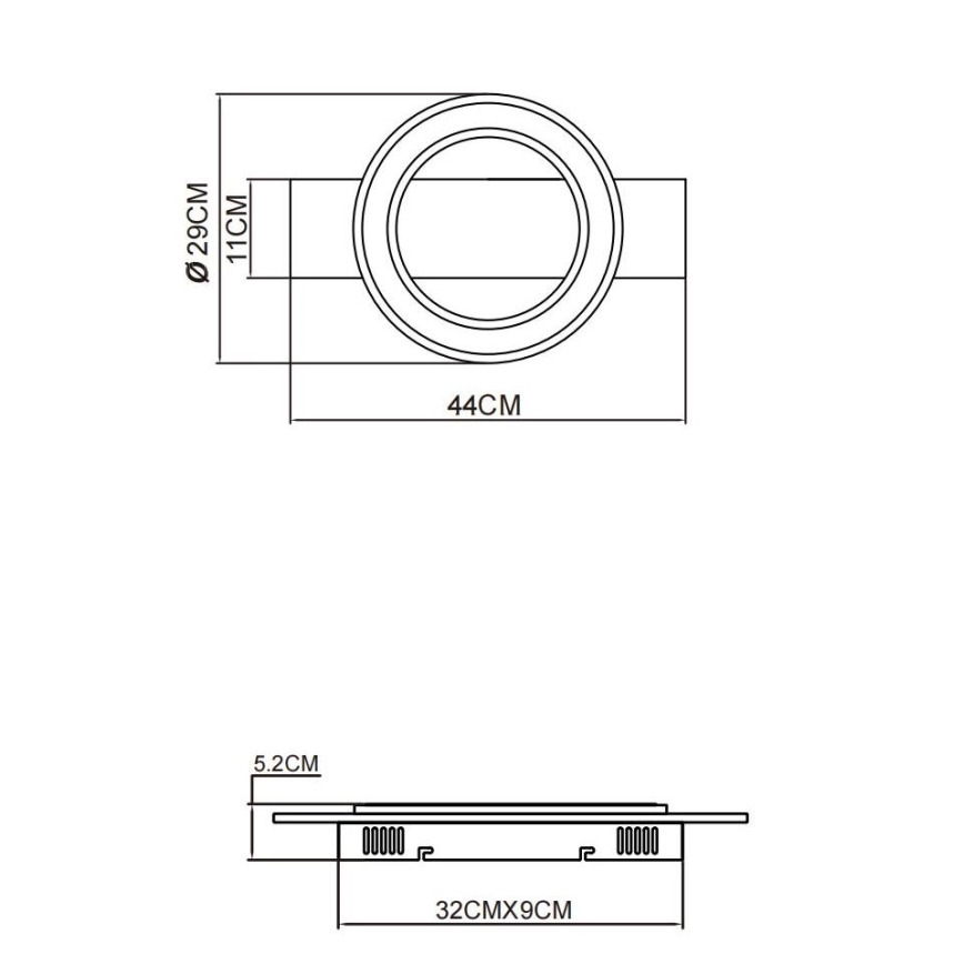 Globo - LED taklampa LED/18W/230V brun