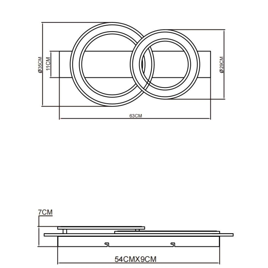 Globo - LED taklampa LED/40W/230V brun