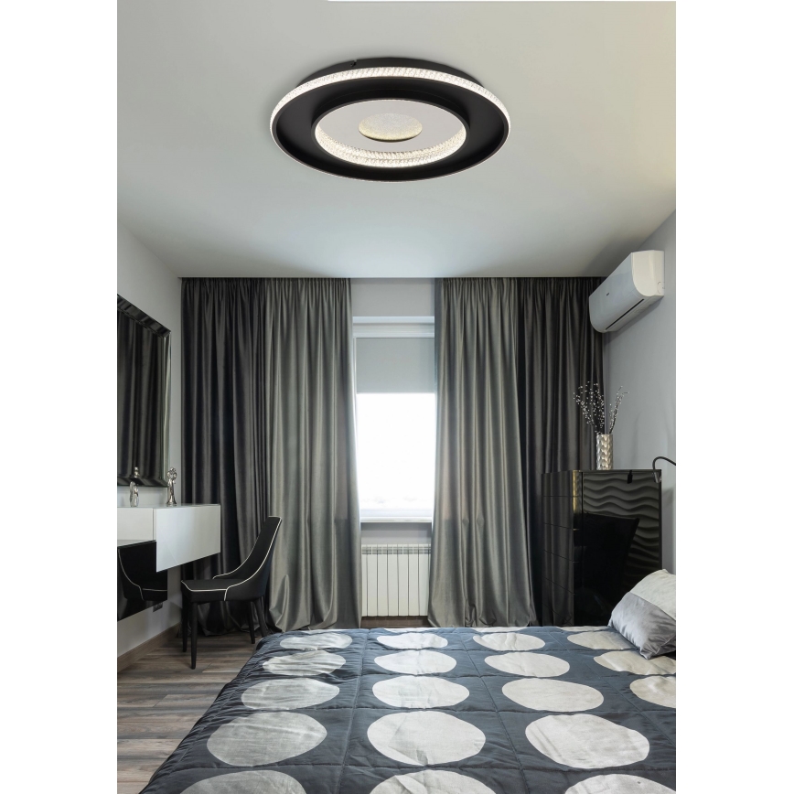 Globo - LED dimbar taklampa LED/30W/230V 2700-6500K Ø 52,5 cm svart + fjärrkontroll