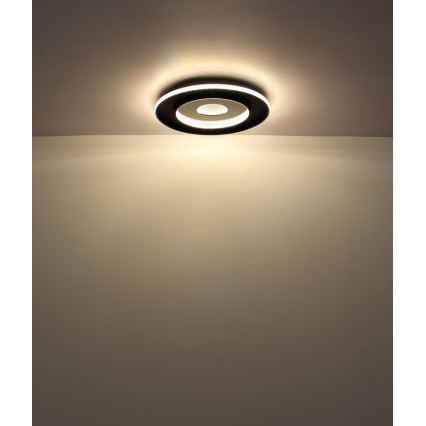 Globo - LED dimbar taklampa LED/30W/230V 2700-6500K Ø 52,5 cm svart + fjärrkontroll