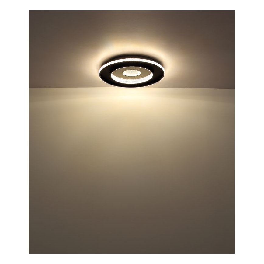 Globo - LED dimbar taklampa LED/30W/230V 2700-6500K Ø 52,5 cm svart + fjärrkontroll