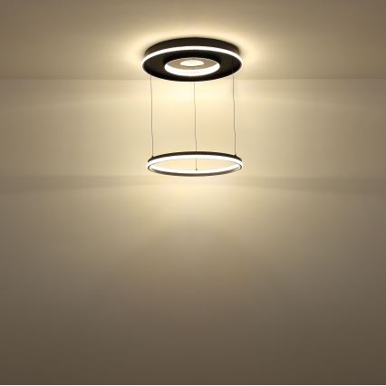 Globo - LED dimbar taklampa LED/54W/230V 2700-6500K Ø 60 cm svart + fjärrkontroll