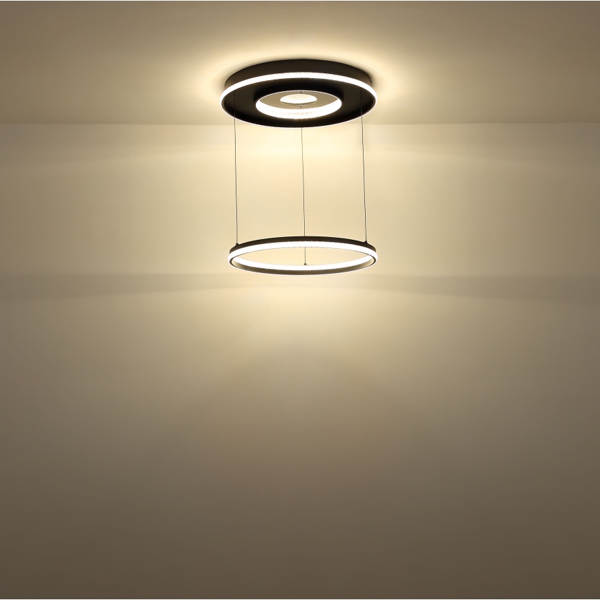 Globo - LED dimbar taklampa LED/54W/230V 2700-6500K Ø 60 cm svart + fjärrkontroll