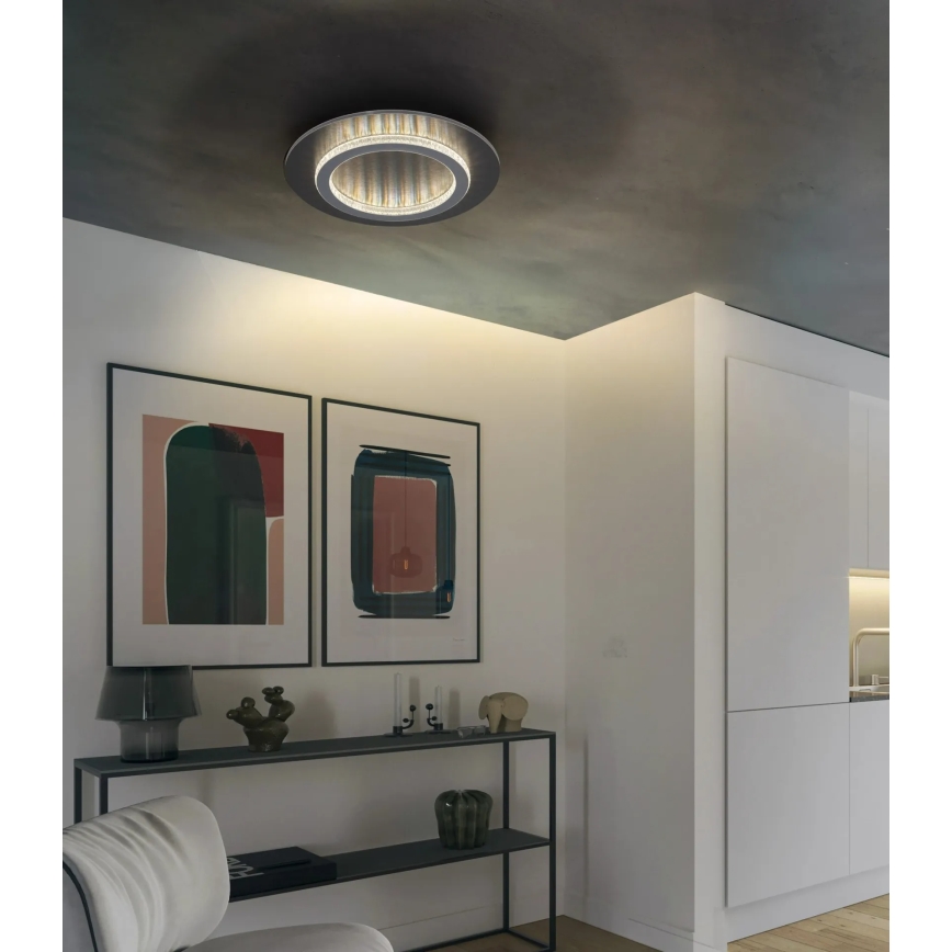 Globo - LED taklampa LED/24W/230V 3000/4000/6500K Ø 35 cm antracit