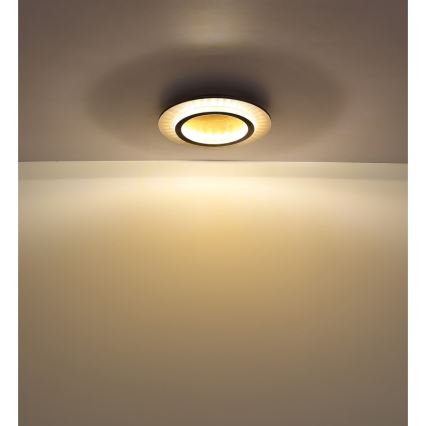 Globo - LED-taklampa 24W/230V 3000/4000/6500K Ø 35 cm svart