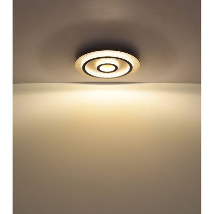 Globo - Dimbar LED-taklampa LED/40W/230V 3000-6500K Ø 45 cm svart + fjärrkontroll