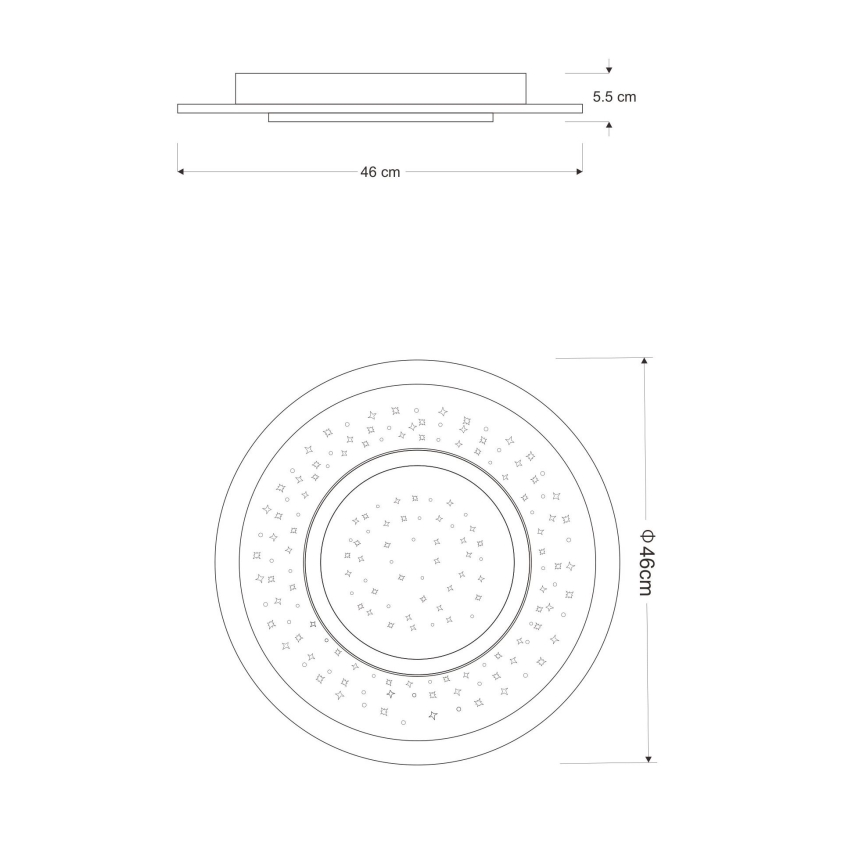 Globo - LED Dimbar taklampa LED/44W/230V 2700-6000K + RC