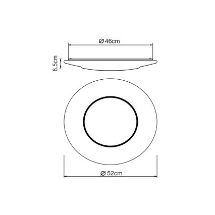 Globo - LED taklampa LED/24W/230V 3000/4500/6500K