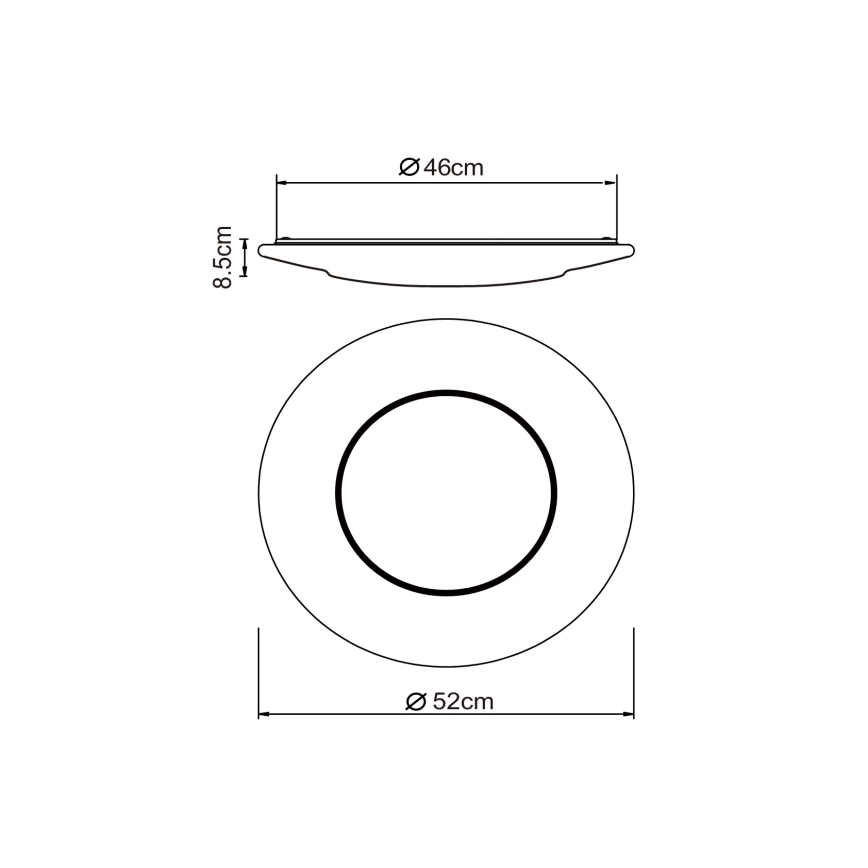 Globo - LED taklampa LED/24W/230V 3000/4500/6500K