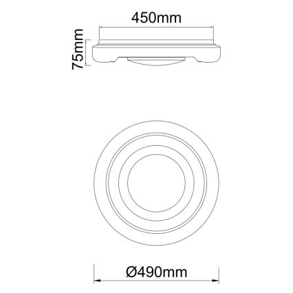 Globo 483111-40 - LED taklampa RADA LED/40W/230V 2700/4200/6500K diameter 49 cm
