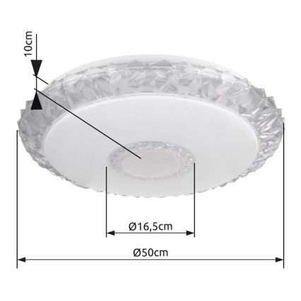 Globo - LED dimbar taklampa LED/40W/230V 2700-6500K Ø 50 cm Wi-Fi Tuya + fjärrkontroll
